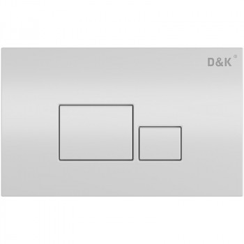 Клавиша смыва D&K Quadro DB1519016 белая металл / пластик