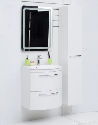 Шкаф пенал в ванную De Aqua Токката Тока 1 35 R 167248 подвесной белый