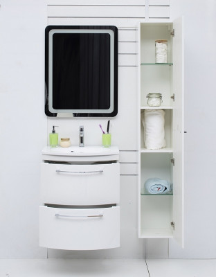 Шкаф пенал в ванную De Aqua Токката Тока 1 35 R 167248 подвесной белый