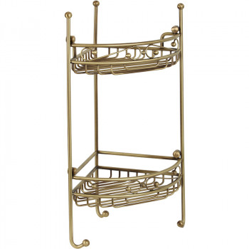 Полка корзина Migliore Complementi 22936 угловая бронза