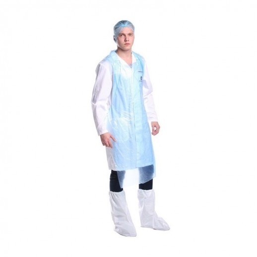 Haccper Фартук Polytex одноразовый в рулоне, 140х75 см, 80 мкм, голубой, 20 шт/рул, 120 шт/кор