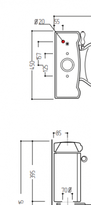 MIGLIORE BELLA 20610 бачок моноблока с отверстием для ручки сбоку, керамика, белый