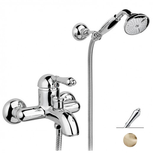 Nicolazzi Classica 3401 BZ 75 смеситель для ванны с ручным душем, бронза/ручка El Capitan