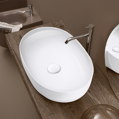 Раковина-чаша Kerasan Nolita 60 534301 белая глянцевая овальная