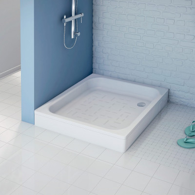 Стальной душевой поддон Koller Pool 90X90 CF901200E белый квадратный