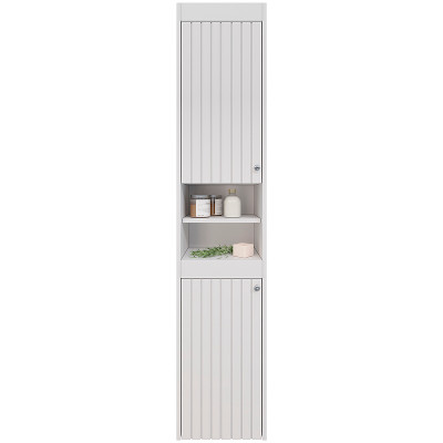 Шкаф пенал в ванную Lemark Romance 35 LM07R35P подвесной белый глянец