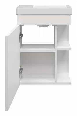 Тумба Misty Мини 40 с открытыми полками подвесная 390x510 П-Мин01040-011 с раковиной