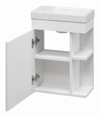 Тумба Misty Мини 40 с открытыми полками подвесная 390x510 П-Мин01040-011 с раковиной