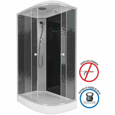 Душевая кабина Niagara Eco 120x80 L NG-4512-14L асимметричная