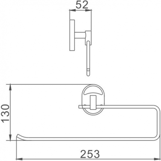 Держатель бумажных полотенец Haiba HB1903-2 (металл) хром
