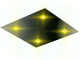 Otler Amber АA52 квадратный душ с подсветкой, янтарный, 52 х 52см  хром (АA52 cr)