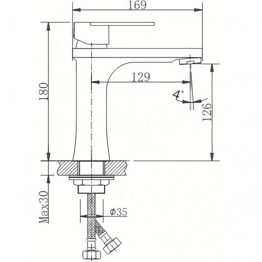 Смеситель для раковины Haiba HB10807 (нерж сталь)