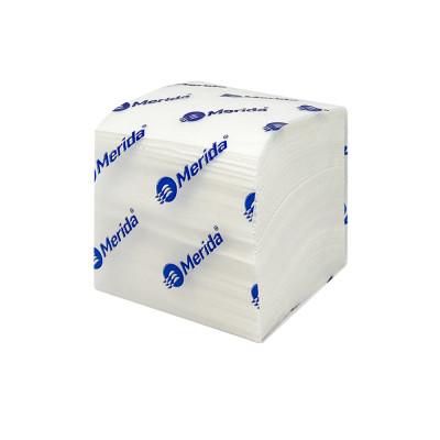 Бумага туалетная листовая 2-слойная супербелая ТОП (40 пачек х 200 листов) MERIDA TB5402