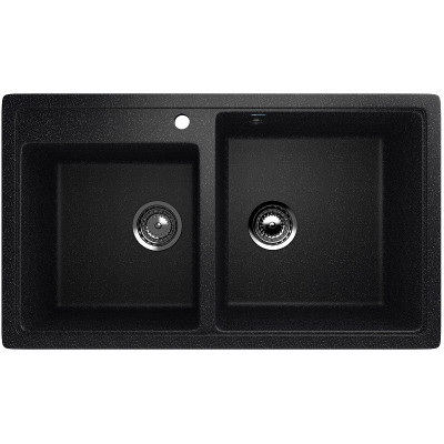 Кухонная мойка Ulgran Classic U-200-302 прямоугольная 840х485х200 две чаши песочная