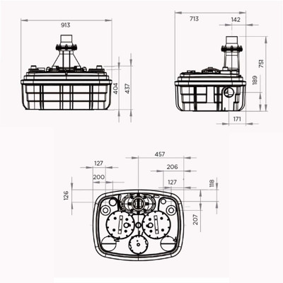 Канализационная насосная станция SFA SANICUBIC 2 VX (XL) Three phases, 380В, 2x3500Вт, Тмакс. +70°C, Vortex (трехфазный)