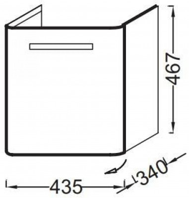 Тумба для комплекта 44 см Jacob Delafon Replay EB1175G-G1C, белый блестящий лак