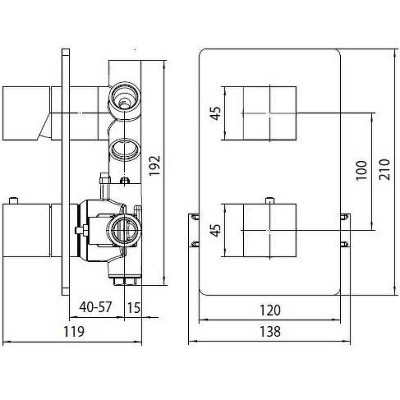 Смеситель для душа Bossini Cube Z00061.073 с термостатом черный матовый