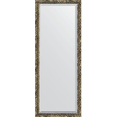 Зеркало напольное Evoform Exclusive Floor 198х78 BY 6105 с фацетом в багетной раме Старое дерево с плетением 70 мм