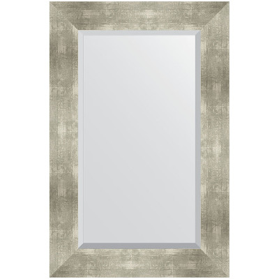 Зеркало настенное Evoform Exclusive 86х56 BY 1140 с фацетом в багетной раме Алюминий 90 мм