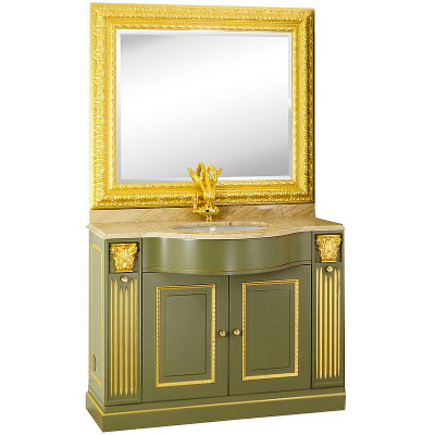 Тумба под раковину Migliore Ravenna 120 27063 оливковый золото без столешницы