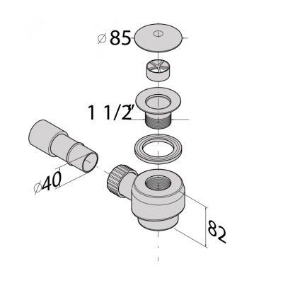 MIGLIORE Ricambi 20214 сифон для душевых поддонов, золото