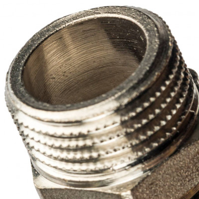 Ниппель резьбовой STOUT латунь HH никелированный 1/2 SFT-0004-001212