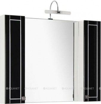 Зеркало-шкаф в ванную Aquanet Честер 105 черный/серебро (00186086)