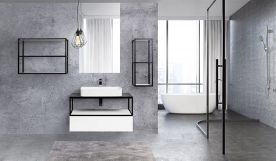 Консоль Cezares Cadro 60х30 черная (CADRO-60/30/30-1C-SO-MET)