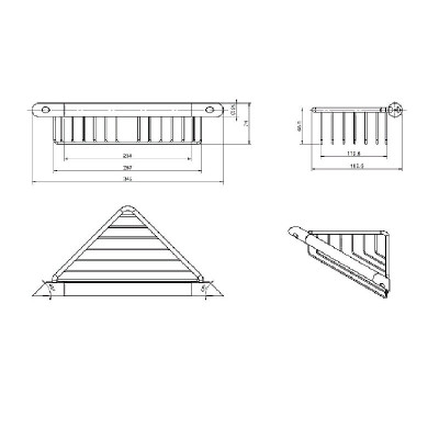 Поручень для ванной Langberger 72155 хром 240x240x70 мм