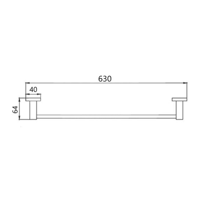 Полотенцедержатель Maretti Umbria Black UMB53P36, черный