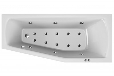 Ванна акриловая правосторонняя Relisan AQUARIUS Гл000013736 160x70 ассиметричная 140 л