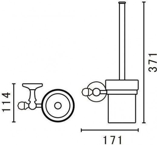Щетка для унитаза Art&Max Antic AM-E-2681Q