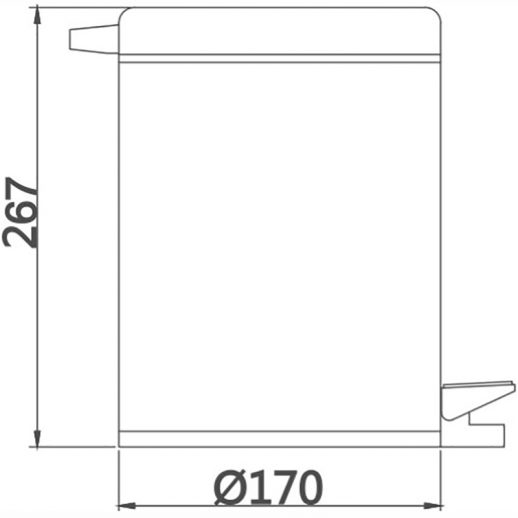Ведро для мусора Haiba HB701 (металл) хром