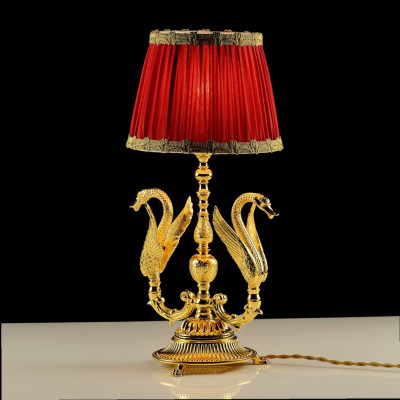 MIGLIORE Luxor 26142 лампа настольная, абажур, золото