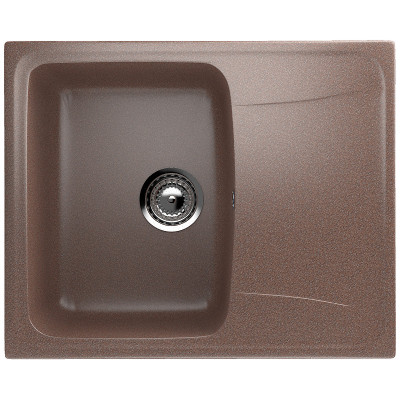 Кухонная мойка Ulgran Classic U-201-302 прямоугольная 580х470х190 одна чаша с правым крылом песочная