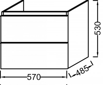 Тумба для комплекта 57 см Jacob Delafon Odeon Up EB878-N28, медный бетон