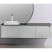 Тумба с раковиной Black&White Universe U915.1600L 160 L 9151600 подвесная Glossy light grey