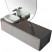 Тумба с раковиной Black&White Universe U915.1600L 160 L 9151600 подвесная Glossy light grey
