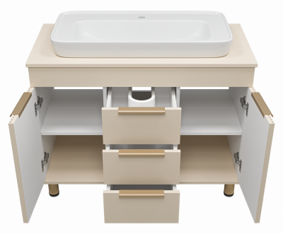 Тумба под раковину Brevita Enfida 100 бежевая ENF-06100-0343Я