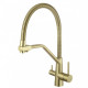Смеситель для кухни с подключением к фильтру Fmark FS0762C, матовое золото (FS0762C)