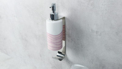 Держатель для дозатора с крючком, хром, Fixsen Practica (FX-800B)