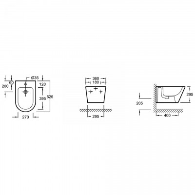 Подвесное биде Jacob Delafon Rodin+ EMJ0002-00, белый