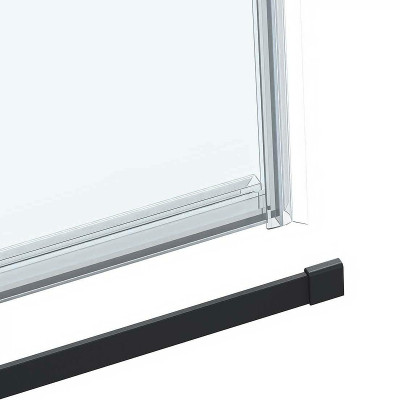 Душевой угол Vincea Como Soft 110x80 VSR-1CS8011CLB пр-ль черный стекло прозрачное