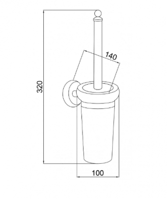 Boheme PALAZZO 10114 ершик настенный, золото/белый