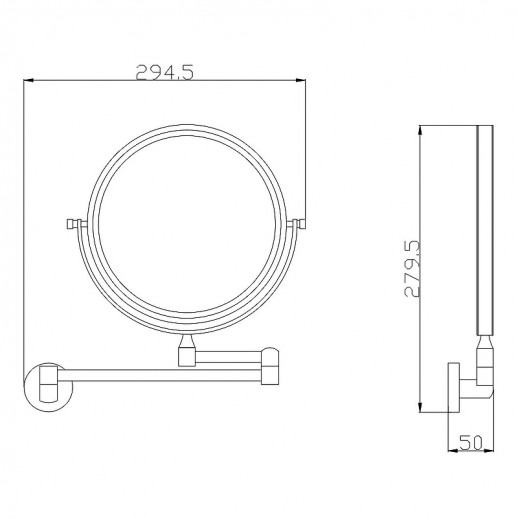 Косметическое зеркало Rav Slezak Colorado COA1100 хром