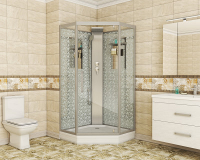Душевая кабина Niagara Luxe NG-7717 100x100х210 см, низкий поддон, без крыши