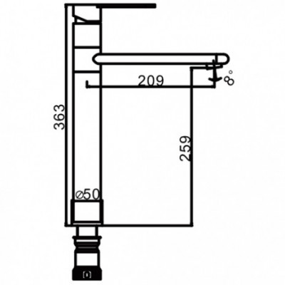 Смеситель Frap для раковины однорычажный поворотный (F10899)