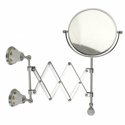 MIGLIORE Provance 17660 зеркало оптическое пантограф настенное, керамика с декором/хром