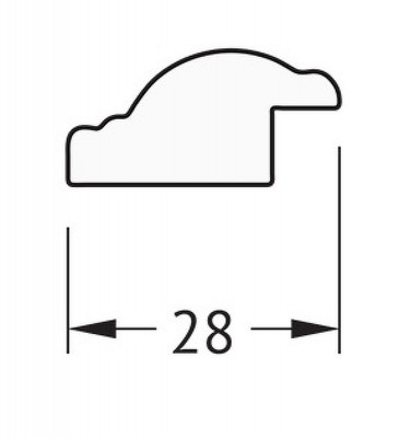 Зеркало настенное Evoform Definite 148х68 BY 0760 в багетной раме Витое золото 28 мм