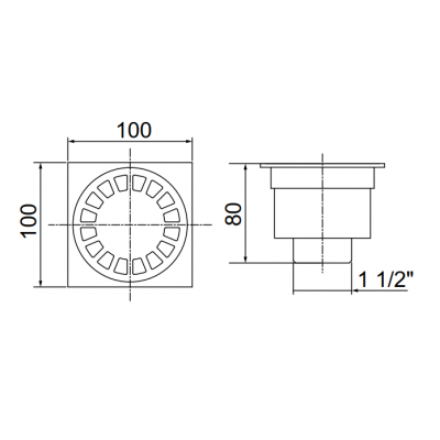 MIGLIORE Bangkok 20210 сливной трап для душа, хром